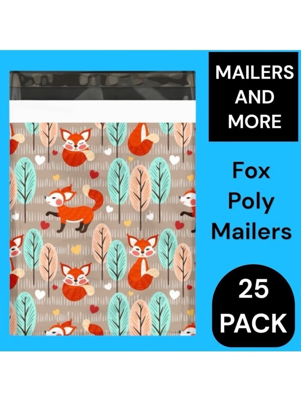 25 10X13 Poly Mailers Fox And Woods Shipping Envelopes PRICE IS FIRM Fall - Picture 5 of 13